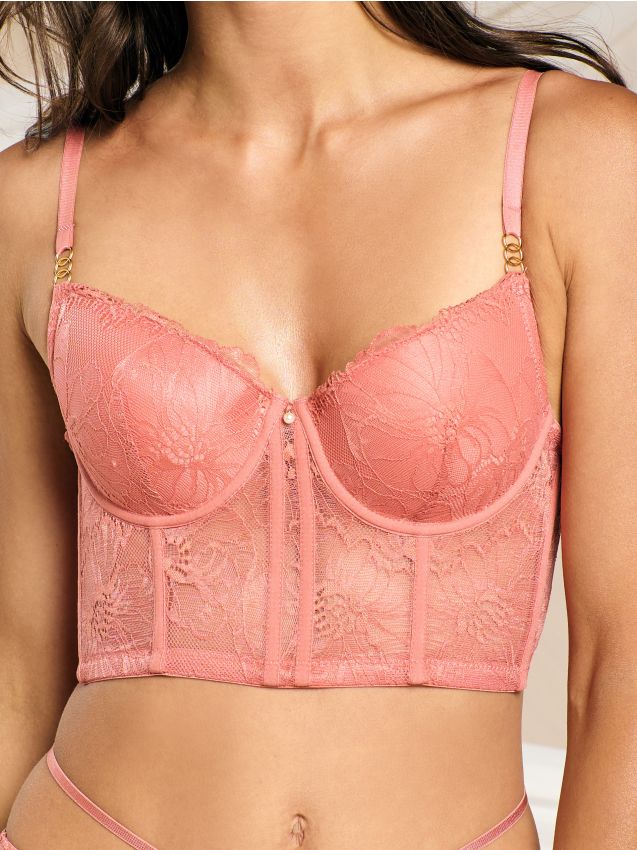 Sinsay - Biustonosz gorsetowy - bordowy