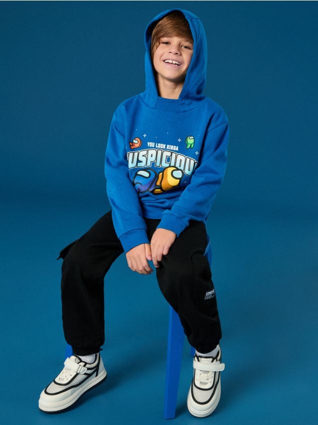 Sinsay - Bluză sport Among Us - mid blue