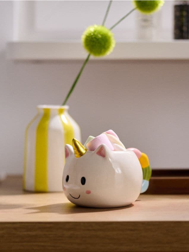 Ceramiczny kubek z uchem z motywem jednorożca - SINSAY