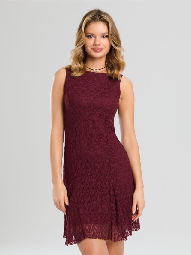 Rochie mini cu model ajurat - SINSAY