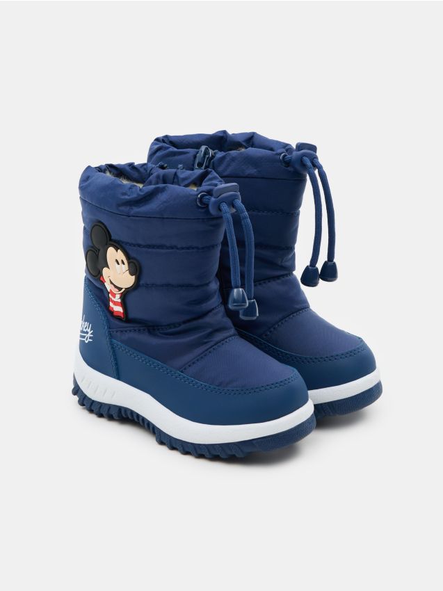 Sinsay - Snehule s vlnenou podšívkou Mickey Mouse - tmavomodrá