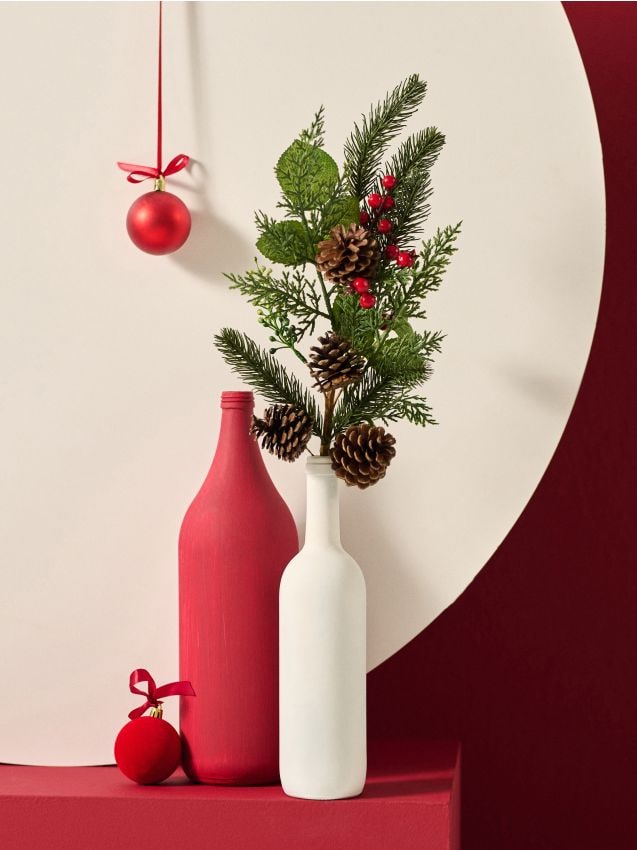 Sinsay - Ozdobná umelá rastlina - červená