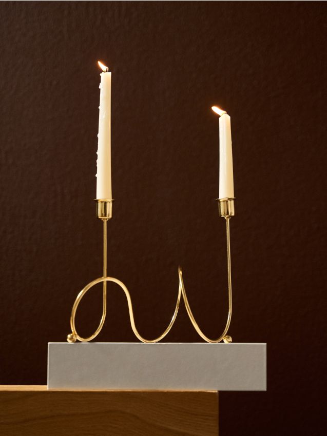 Sinsay - Sfeșnic decorativ cu formă neregulată - auriu