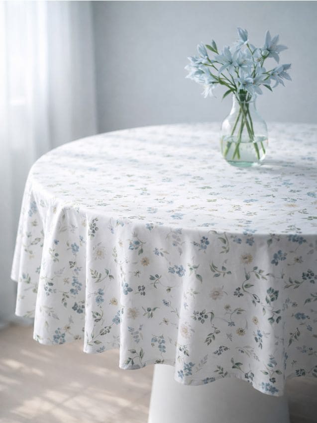 Sinsay - Față de masă rotundă cu motiv vegetal - verde