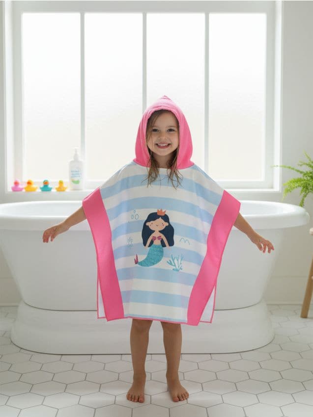 Sinsay - Prosop cu glugă cu motiv de sirenă - roz