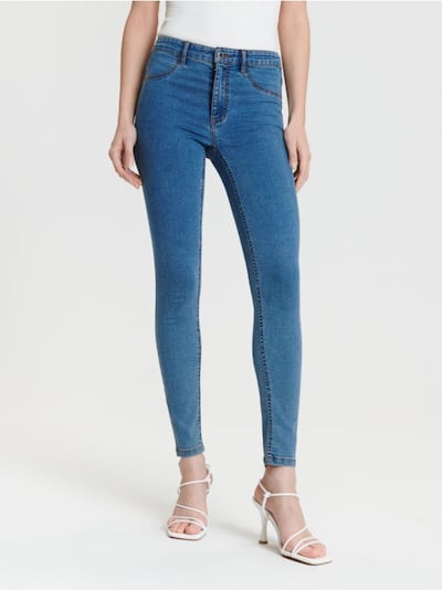 Jeansy skinny mid waist