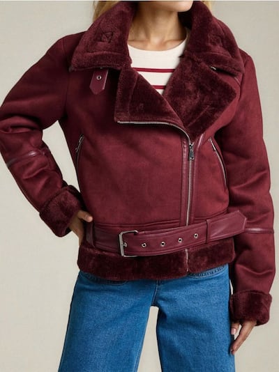 Куртка типу рамонес з овчиною