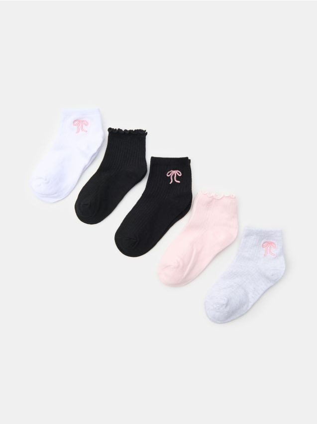 Sinsay - Șosete cu finisaj decorativ, set de 5 - multicolor