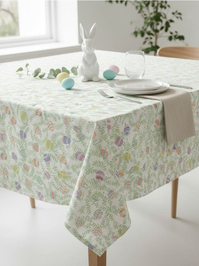 Sinsay - Față de masă de Paște cu motiv vegetal și ouă - multicolor