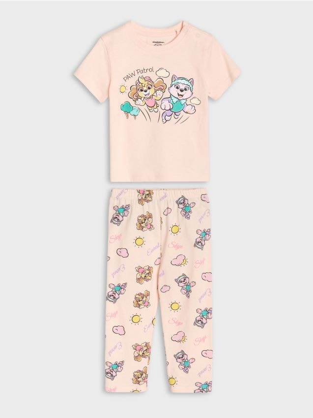 Sinsay - Pijamă din bumbac în două piese PAW Patrol - roz-pastel