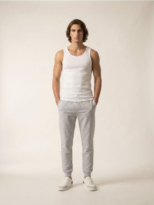 Pantaloni jogger slim fit - grigio chiaro