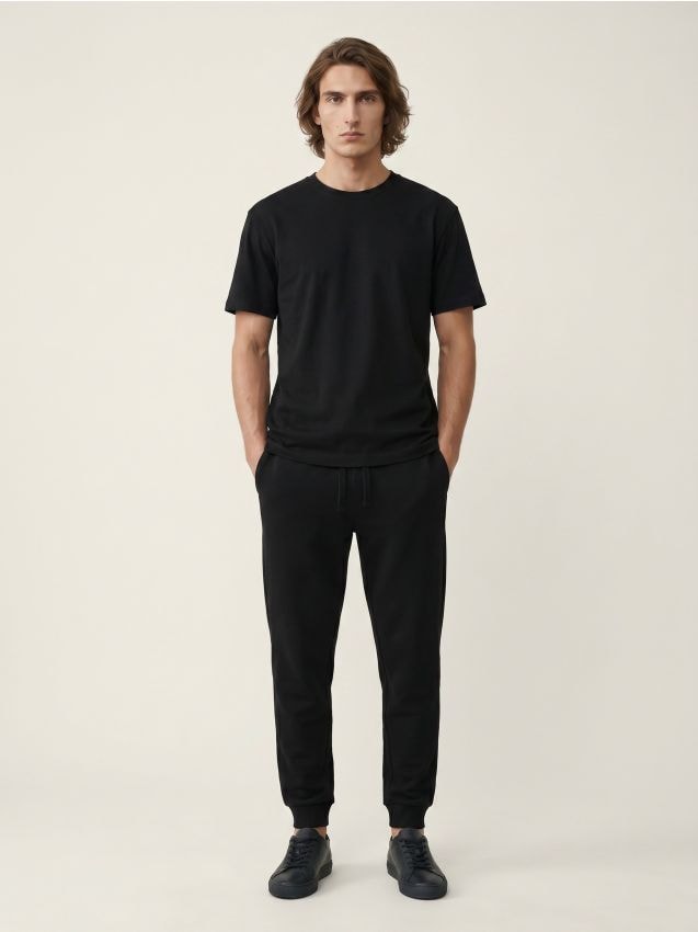 Sinsay - Pantaloni jogger slim fit - negru