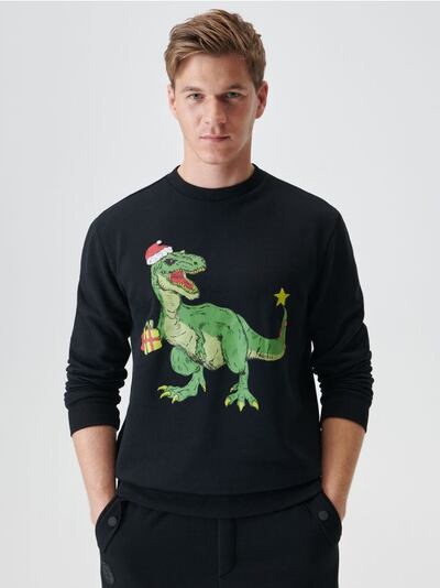 Sporta džemperis ar Ziemassvētku apdruku