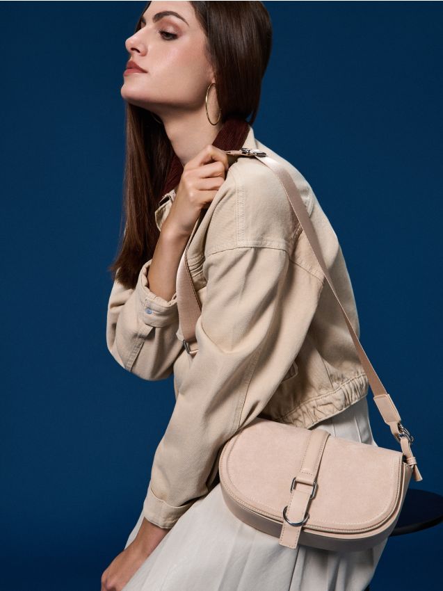Sinsay - Kabelka typu messenger - béžová