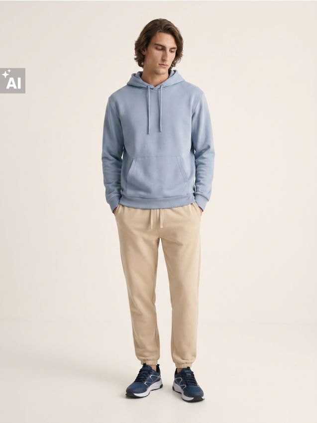 Sinsay - Pantaloni de trening tip jogger - bej