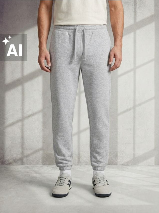 Sinsay - Pantaloni de trening tip jogger - gri deschis