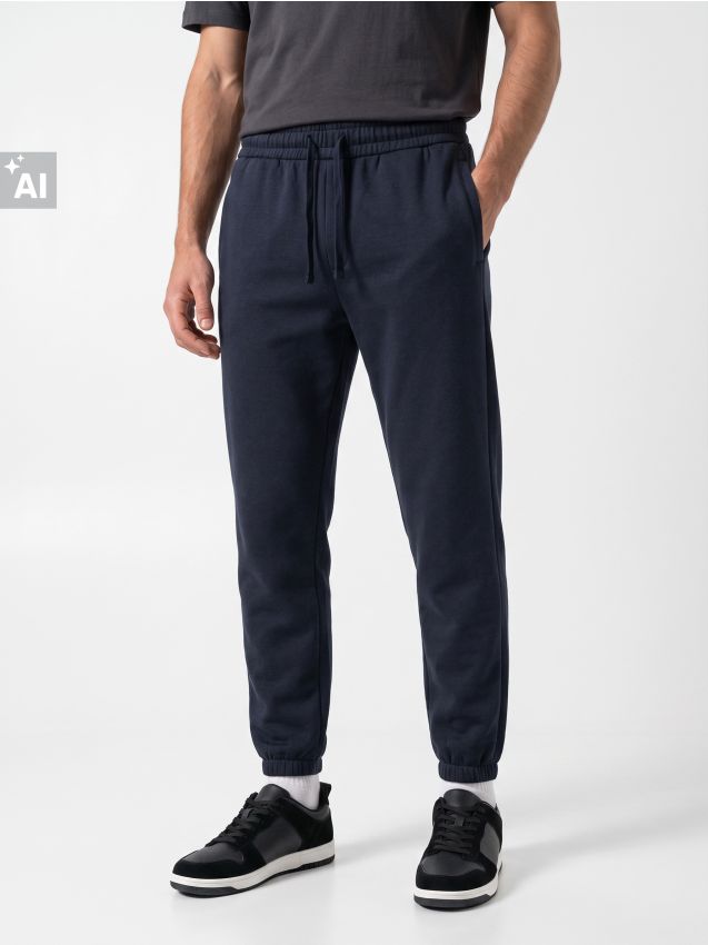 Sinsay - Pantaloni de trening tip jogger - bleumarin