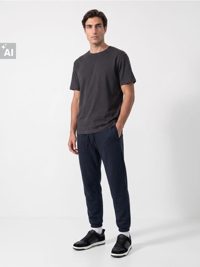 Sinsay - Pantaloni de trening tip jogger - bleumarin
