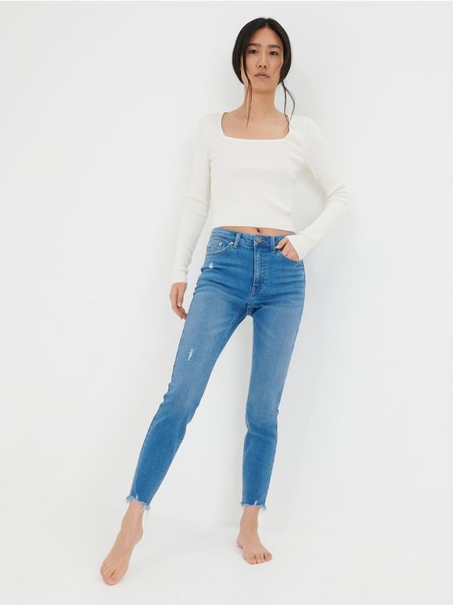 DAMEN Jeans Slouchy jeans Basisch Rabatt 72 % SINSAY Slouchy jeans Blau S 