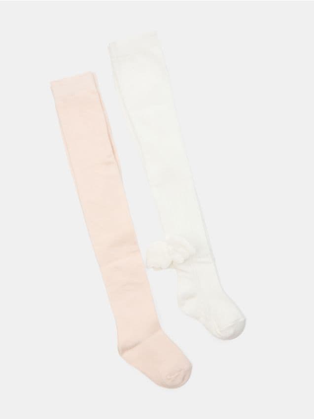 Sinsay - Súprava 2 pančúch - krémová