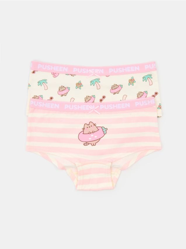 Sinsay - Set de 2 perechi de boxeri din material majoritar bumbac Pusheen the Cat - multicolor