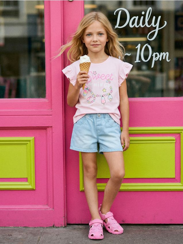 Sinsay - Compleu cu tricou și pantaloni scurți - multicolor