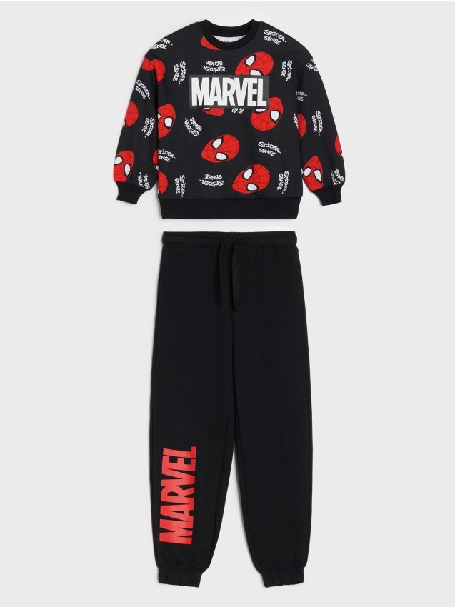 Sinsay - Súprava mikiny a nohavíc Spider-Man - čierna