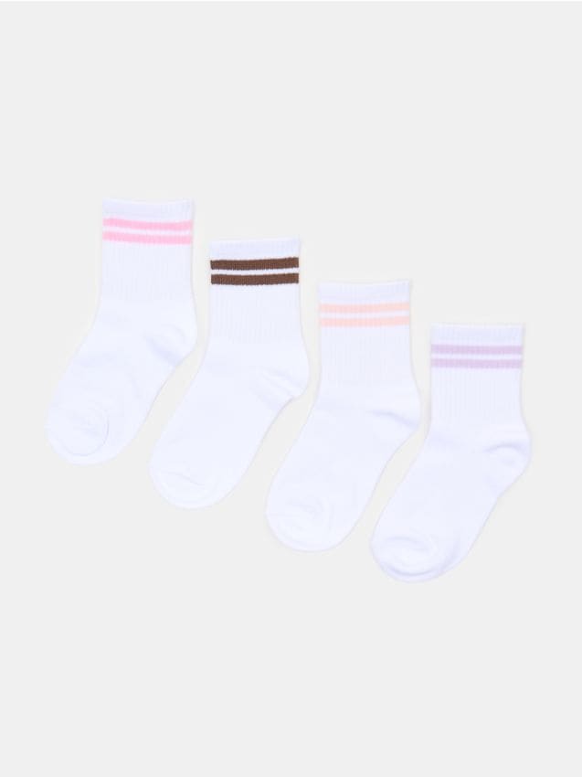 Sinsay - Șosete cu dungi și textură reiată 4 pack - multicolor