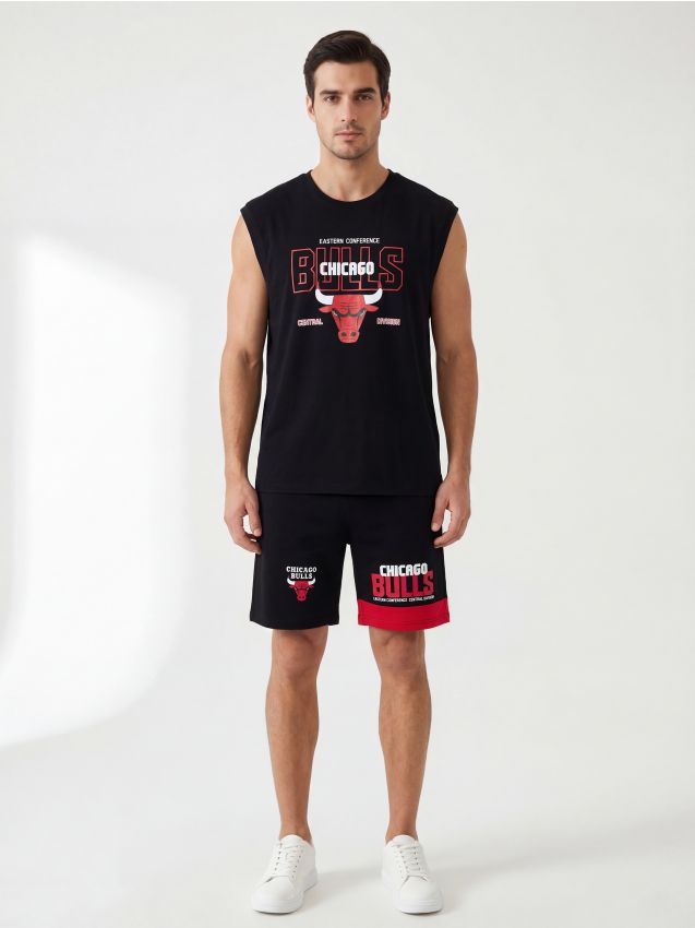 Sinsay - Тениска Boxy С Вискоза Chicago Bulls Nba
