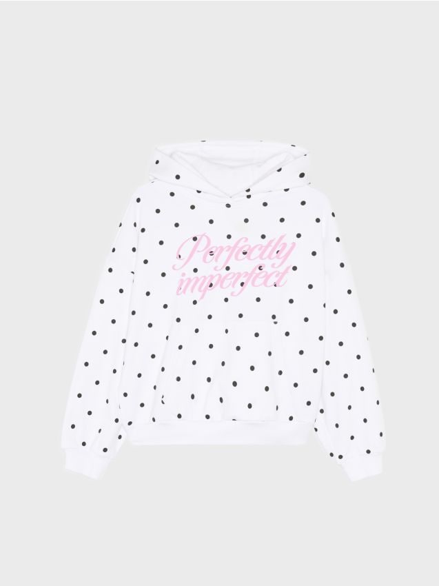Sinsay - Oversize dukserica s pamukom i printom