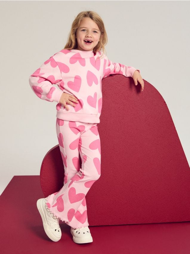 Sinsay - Set tricotat cu model de inimioare - multicolor