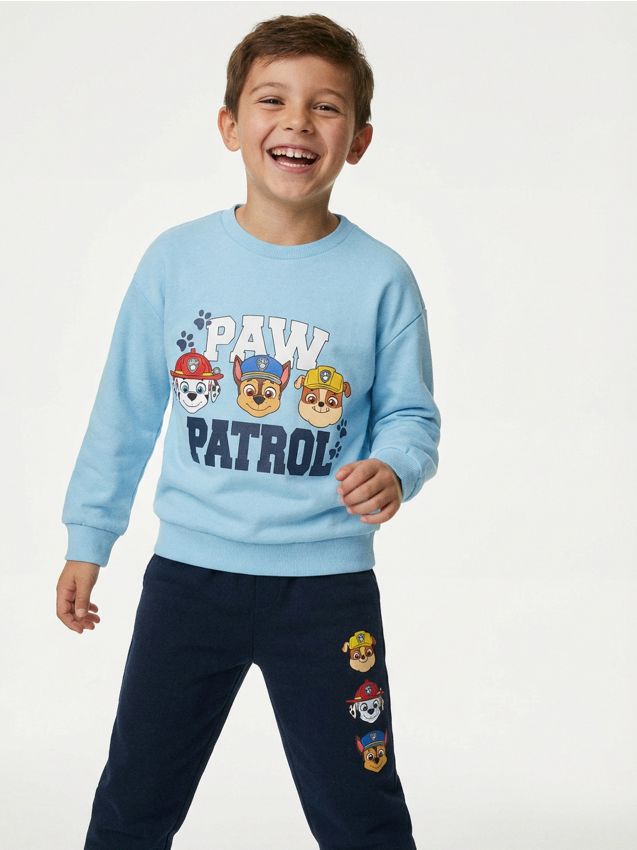 Sinsay - Bawełniany komplet dresowy z nadrukiem PAW Patrol - niebieski