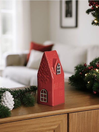 Χριστουγεννιάτικο διακοσμητικό σε σχήμα σπιτιού