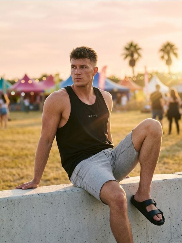 Sinsay - Bawełniany tank top sportowy z napisem - czarny