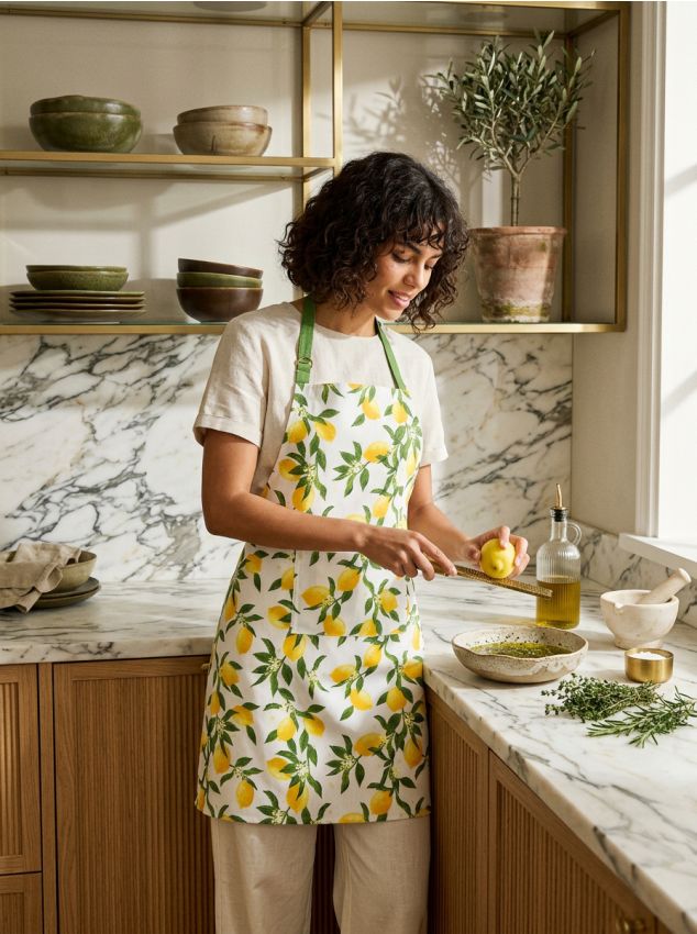 Sinsay - Șorț cu model de lămâi - verde