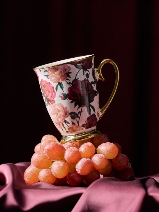 Sinsay - Cană ceramică cu model floral - multicolor