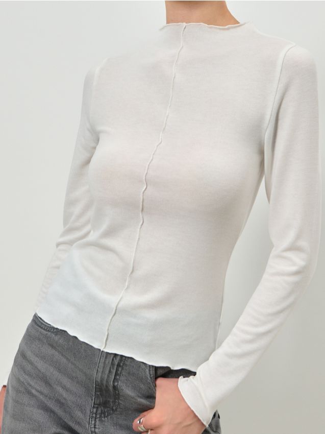 Sinsay - Blúzka s volánikmi - krémová