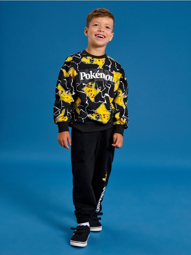 Sinsay - Set bluză și pantaloni sport Pokémon - negru
