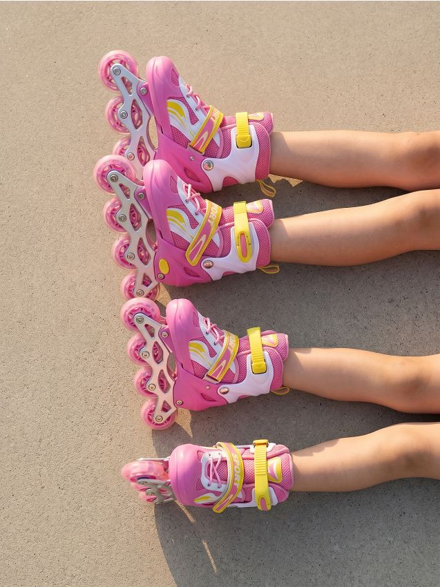 Sinsay - Role sport reglabile cu velcro și șireturi - roz-aprins