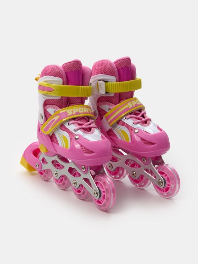 Sinsay - Role sport reglabile cu velcro și șireturi - roz-aprins