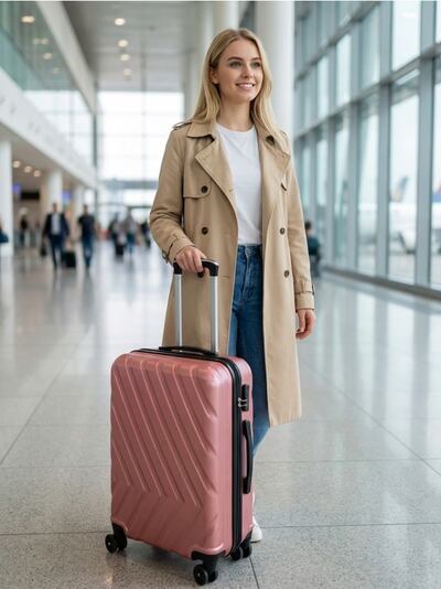 Kõvakaaneline ratastel reisikohver