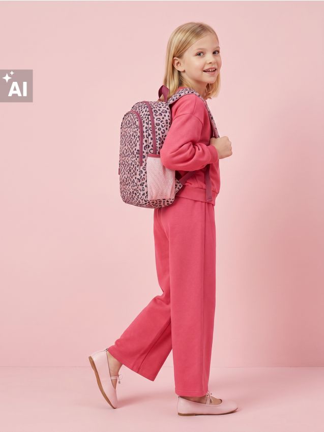 Sinsay - Set din bumbac: bluză și pantaloni - roșu