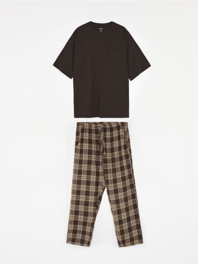Sinsay - Pijama din două piese din bumbac cu broderie de ren - multicolor