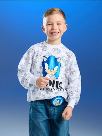 Dukserica s okruglim izrezom i printom Sonic the Hedgehog