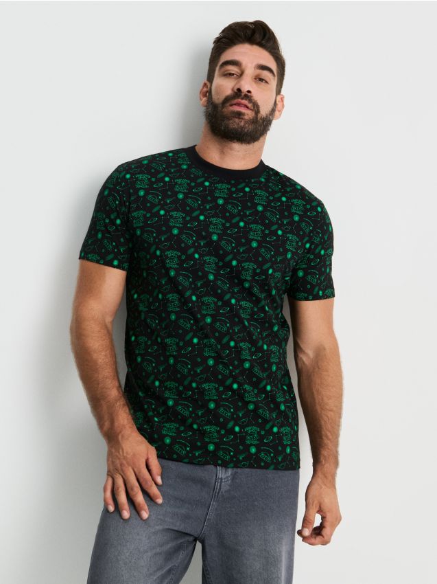 Sinsay - Tricou cu mânecă scurtă Rick & Morty - negru
