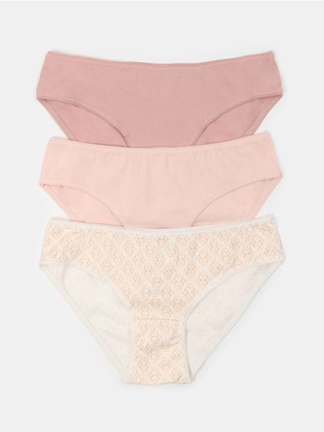 Sinsay - Majtki figi 3 pack - wielobarwny