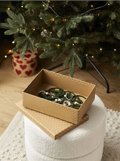 Božični okraski z motivom jelena in snežinke, komplet 9 kosov