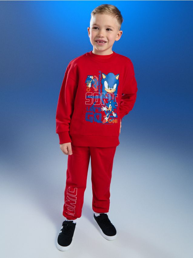 Sinsay - Bawełniany komplet Sonic the Hedgehog - czerwony