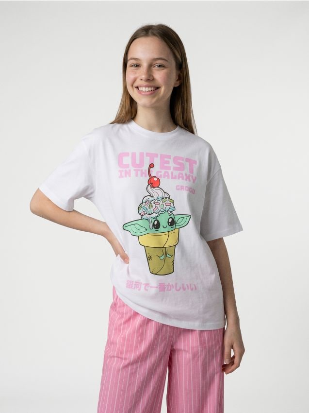 Sinsay - Tricou din bumbac cu imprimeu Star Wars - alb