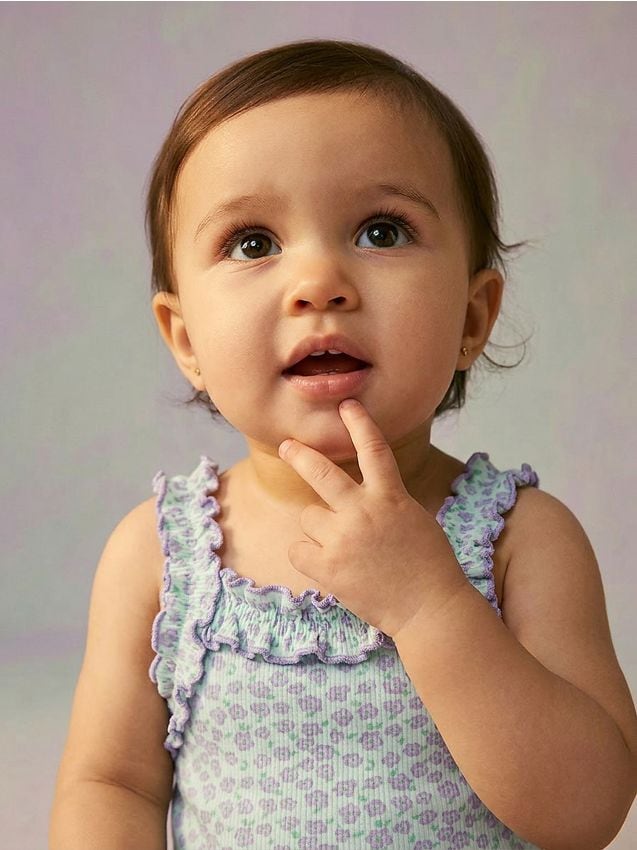 Sinsay - Body din bumbac cu model floral - verde-mentă